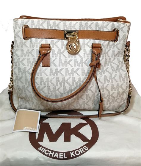 michael kors vanilla monogram handbags|Michael Kors large monogram tote.